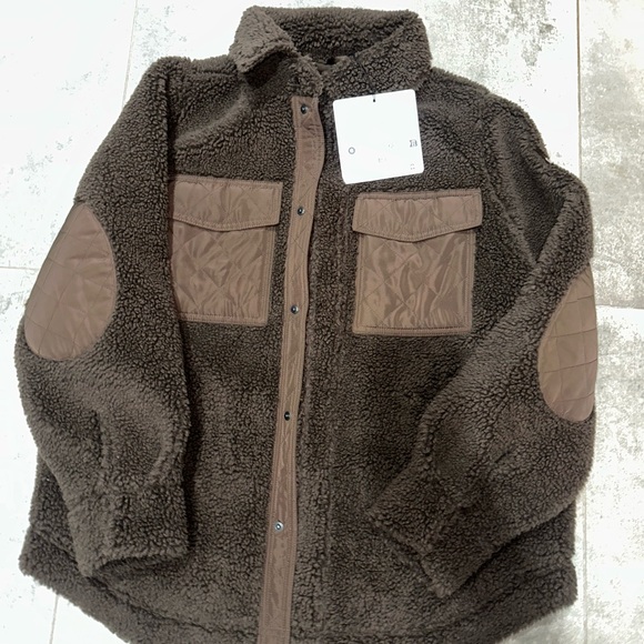 ALO Yoga Dark Brown Teddy Jacket - Picture 4 of 5